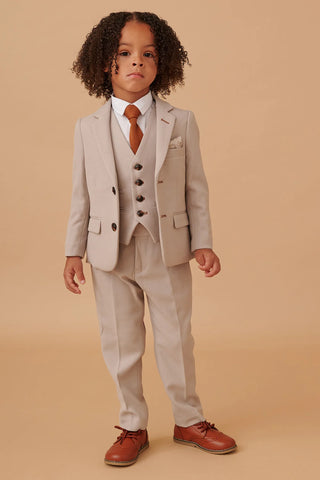 Marc Darcy HM5 - Children's Stone Tailored Three Piece Suit