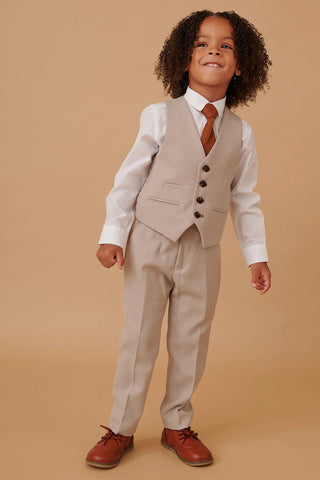 Marc Darcy HM5 - Children's Stone Tailored Three Piece Suit