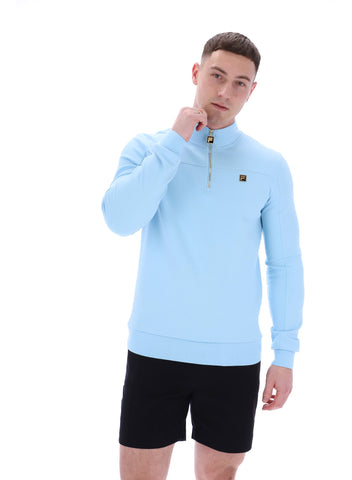 Fila Gold Kevin Half Zip Sweatshirt Sky