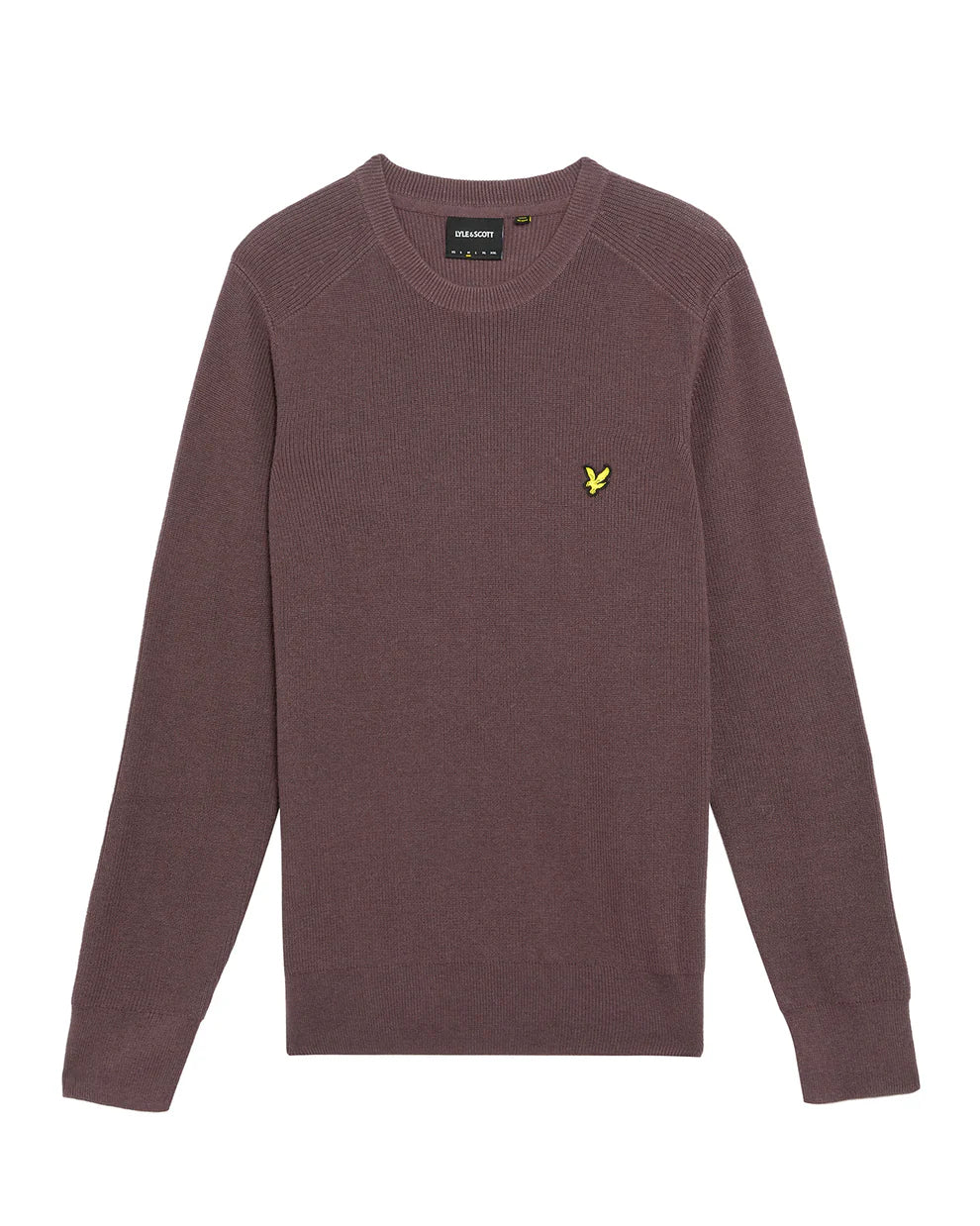 Lyle & Scott Engineered Rib Crew Neck Jumper – Espresso