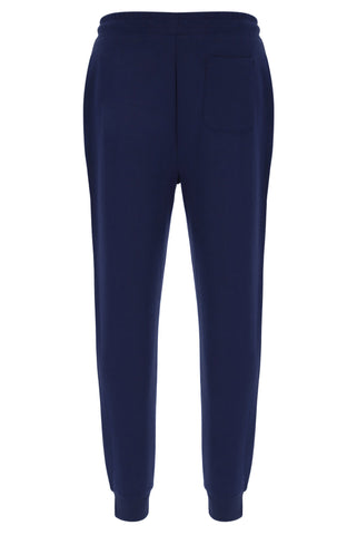 Navy blue pants on a white background