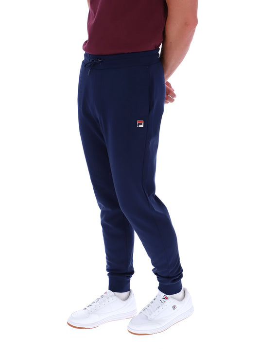 Navy tracksuit with a brand logo on a white background