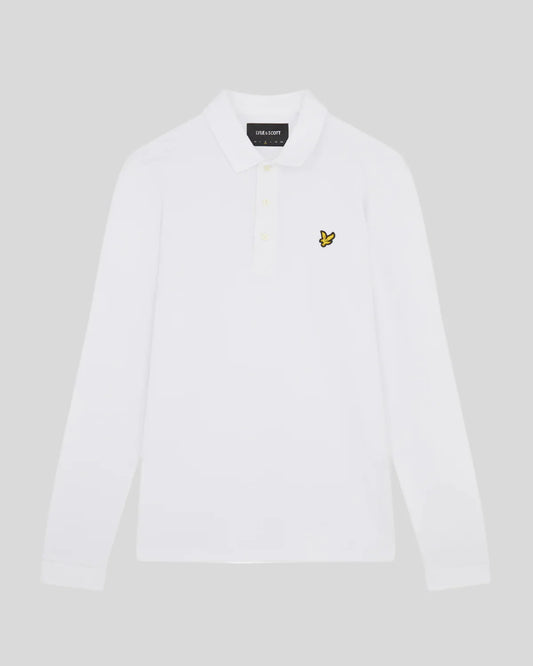 Lyle & Scott Long Sleeve Polo – White