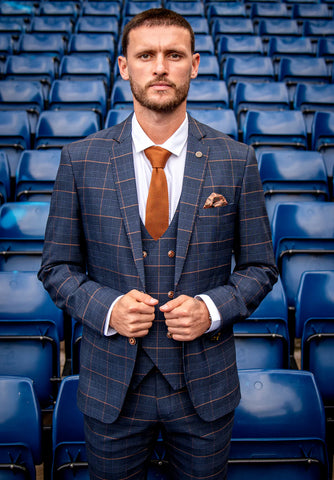 Marc Darcy JENSON - Marine Navy Check Blazer