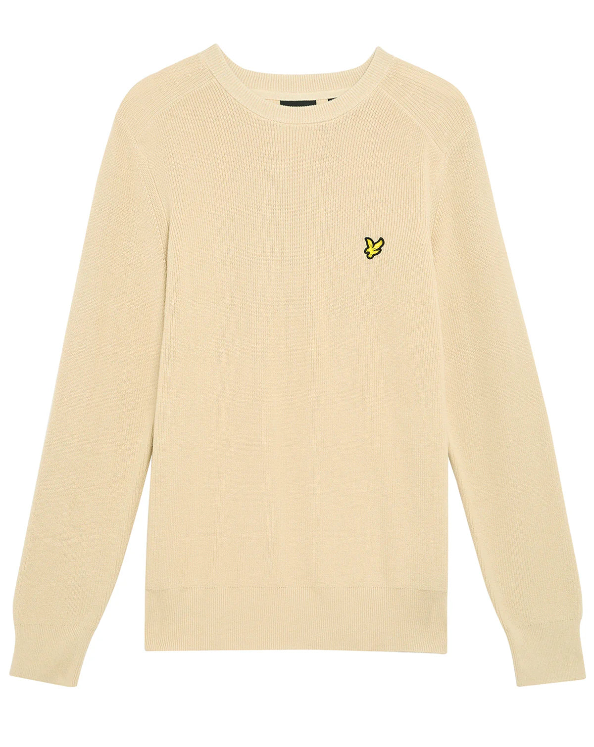 Lyle & Scott Engineered Rib Crew Neck Jumper – Grey Taupe