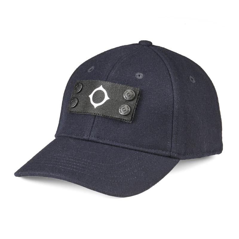 MA.Strum Wool Badge Cap – Ink Navy