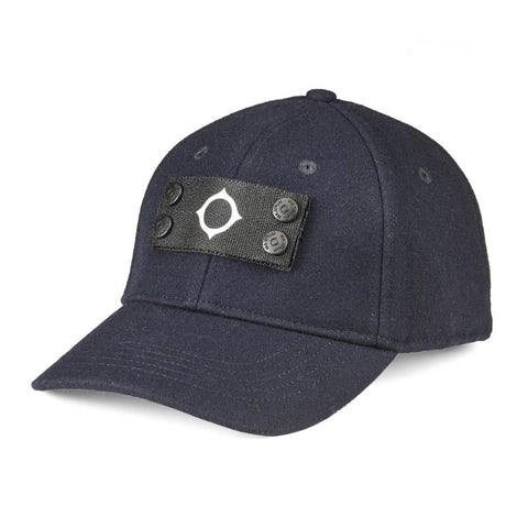 MA.Strum Wool Badge Cap – Ink Navy