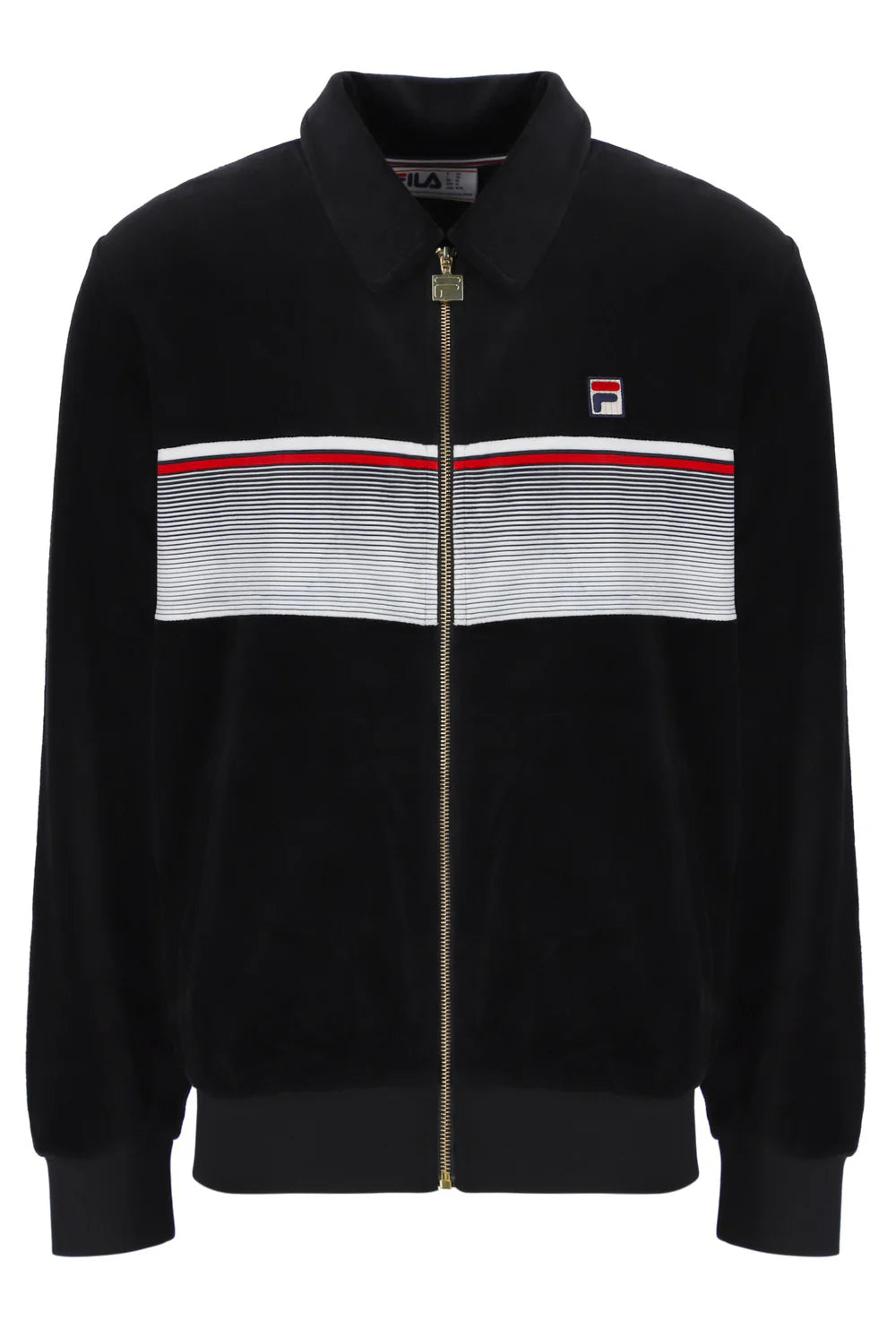 FILA Malakai Striped Track Top – Black