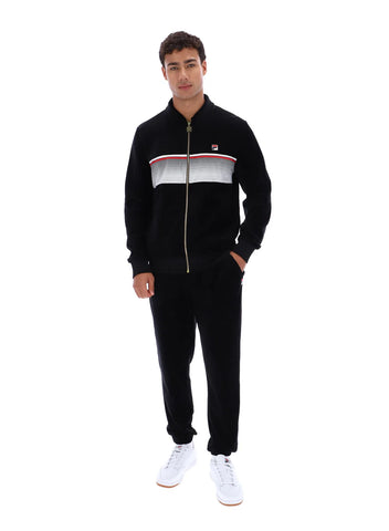 FILA Malakai Striped Track Top – Black