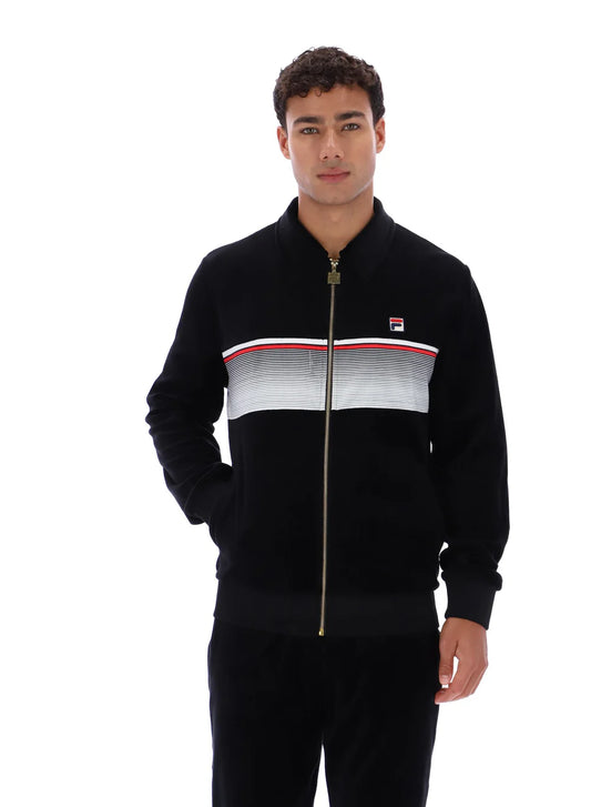 FILA Malakai Striped Track Top – Black