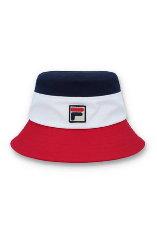 Fila Marco Tri-Colour Bucket Hat – Red/White/Navy
