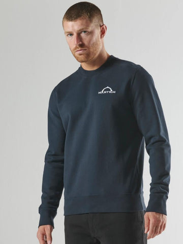 MA.Strum Drift Embroidered Compass Sweatshirt – Ink Navy