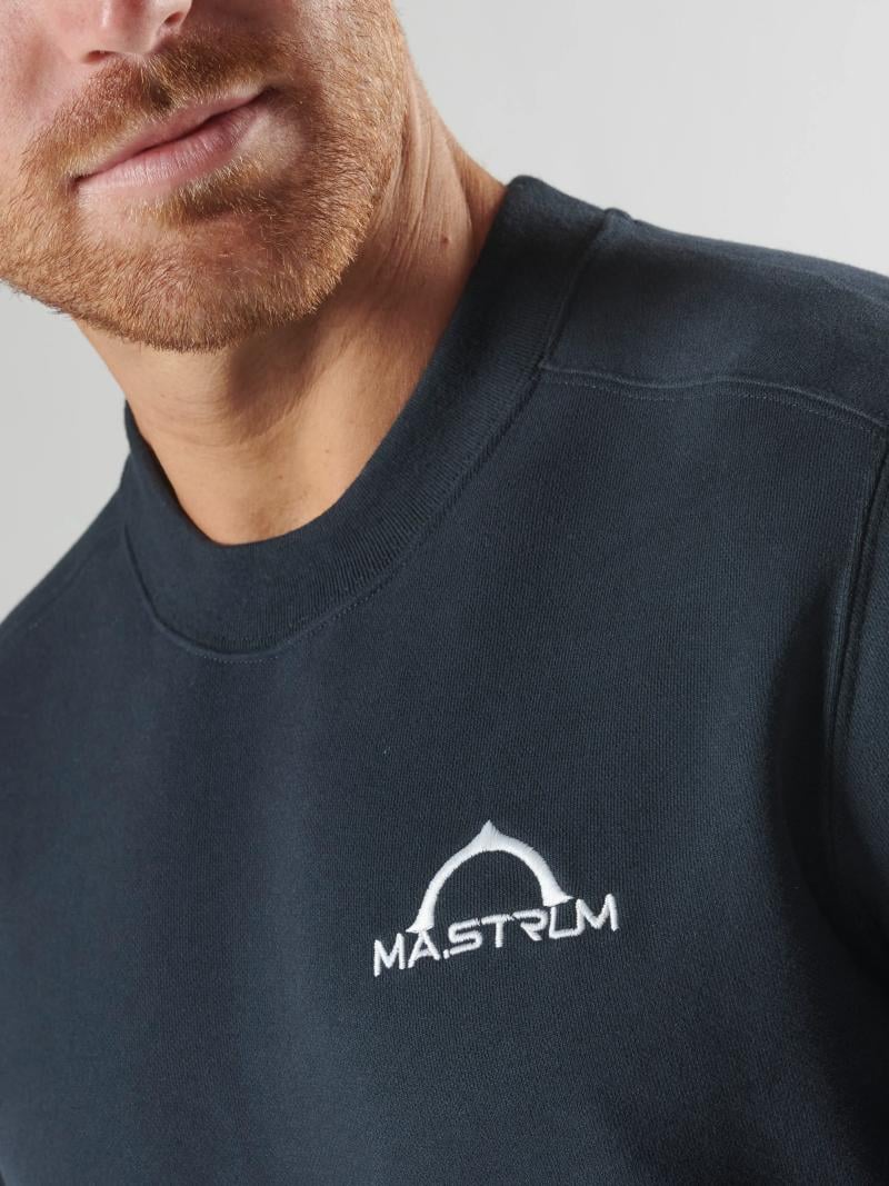 MA.Strum Drift Embroidered Compass Sweatshirt – Ink Navy