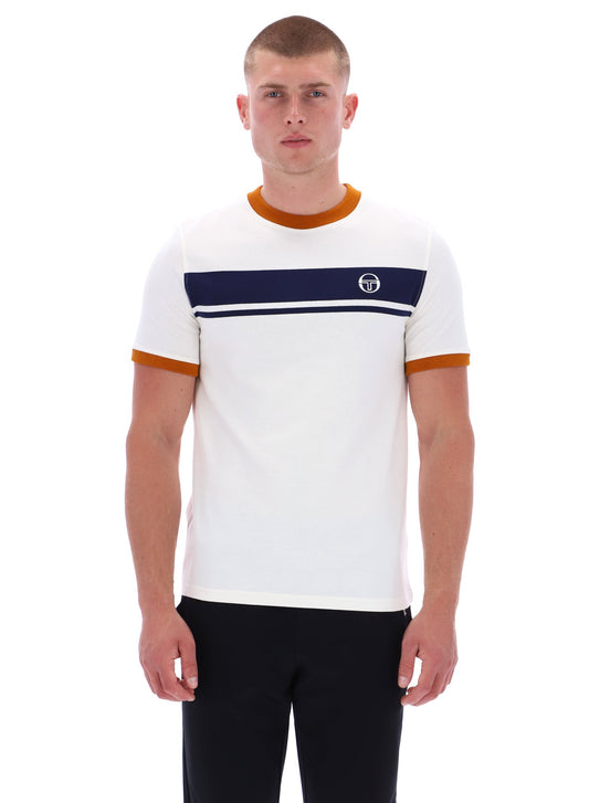 Sergio Tacchini Master T-Shirt – Gardenia / Maritime Blue