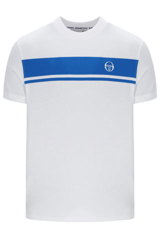 Sergio Tacchini Master T-Shirt – White/Princess Blue