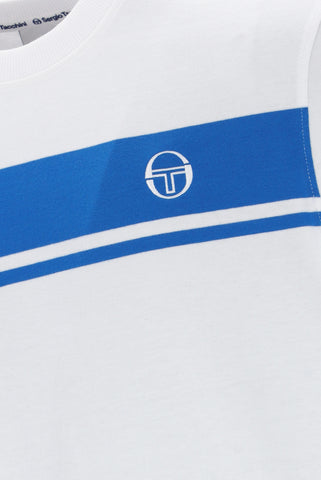 Sergio Tacchini Master T-Shirt – White/Princess Blue