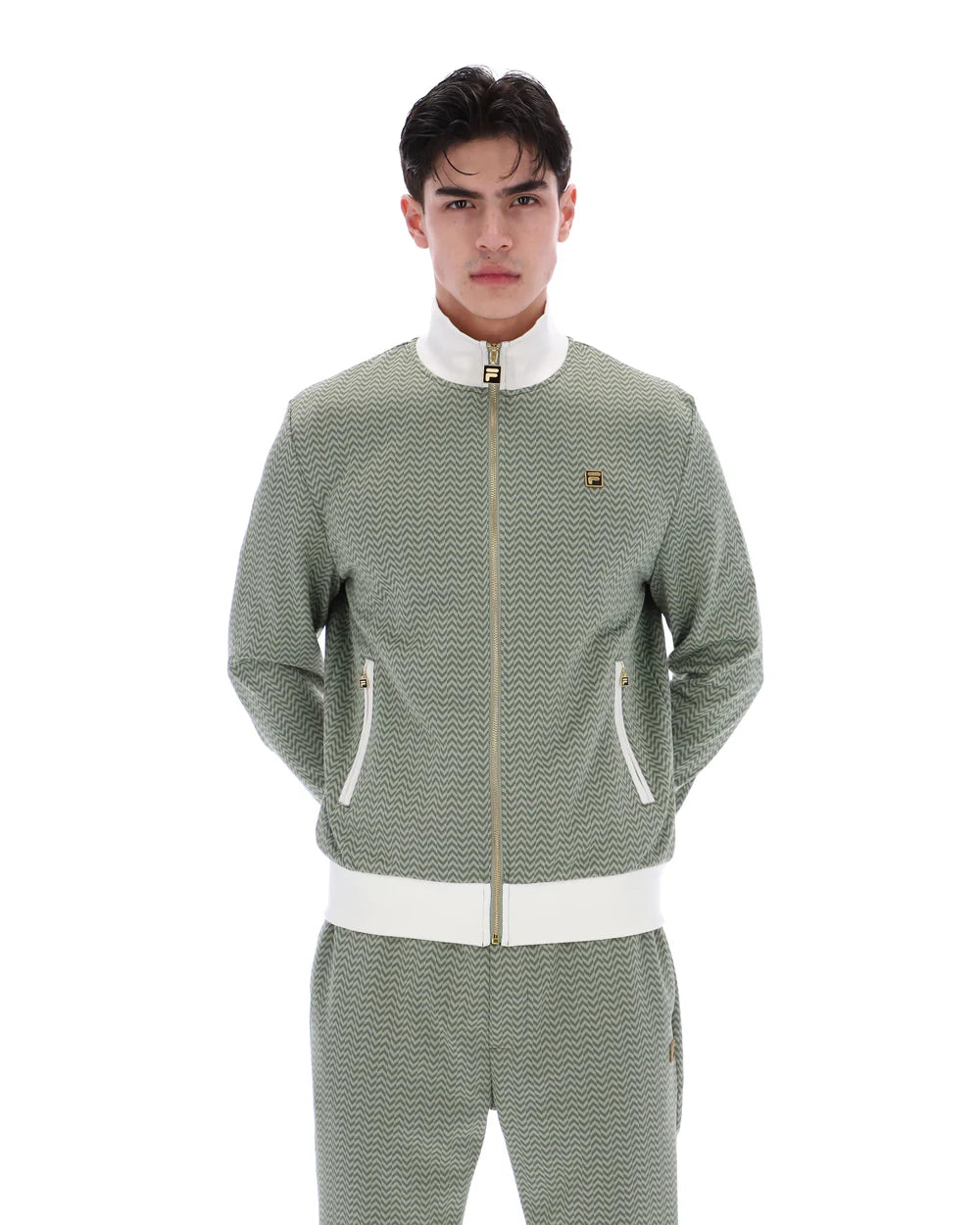 Fila Mathers Herringbone Track Top – Sea Foam