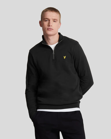 Lyle & Scott Loopback 1/4 Zip Sweatshirt – Black