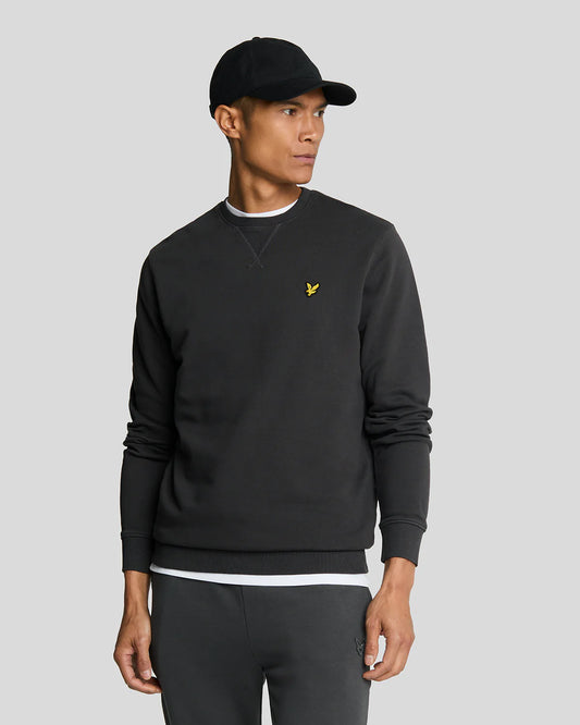 Lyle & Scott Cotton Crew Neck Sweatshirt – Gunmetal