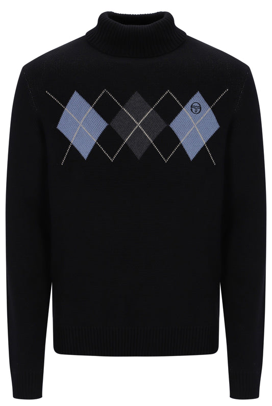 Sergio Tacchini Moretti Knitted Roll Neck – Black
