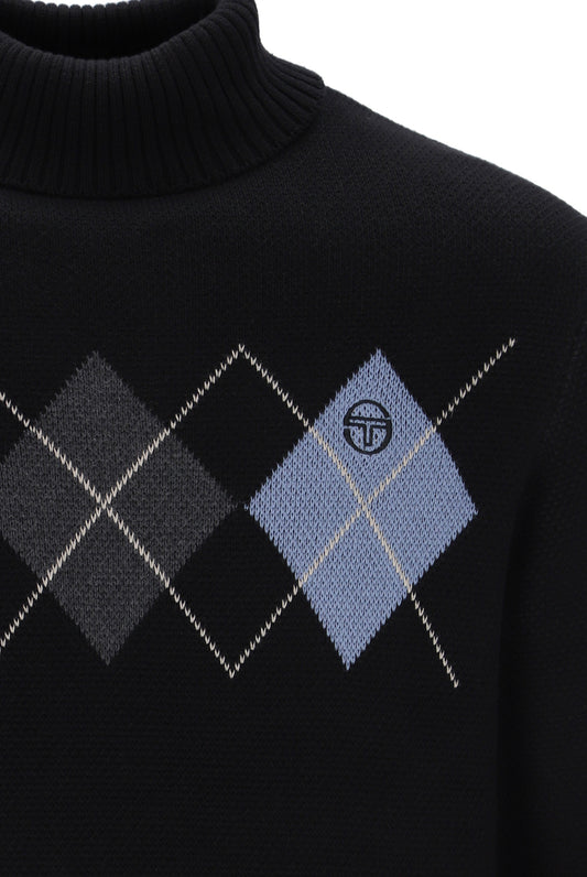 Sergio Tacchini Moretti Knitted Roll Neck – Black