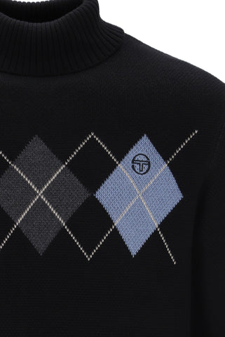 Sergio Tacchini Moretti Knitted Roll Neck – Black