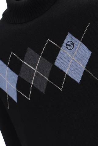 Sergio Tacchini Moretti Knitted Roll Neck – Black