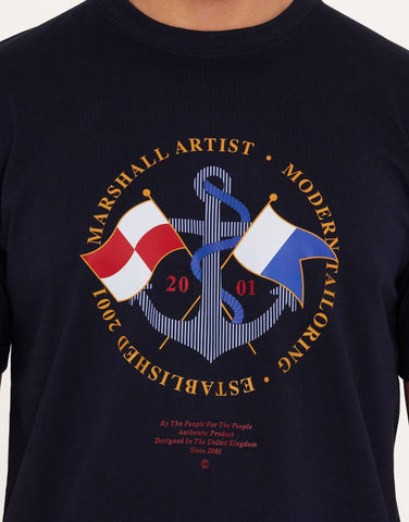 Marshall Artist Harbour T-Shirt Navy