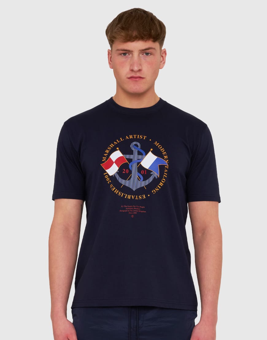 Marshall Artist Harbour T-Shirt Navy
