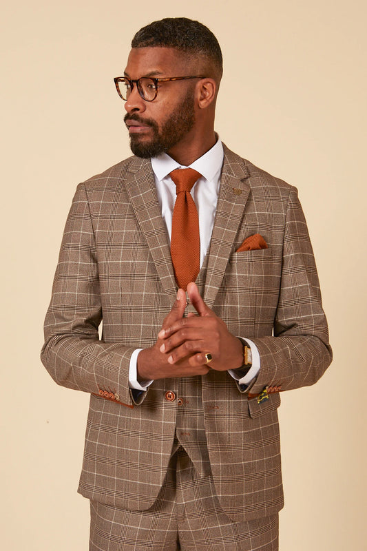 Marc Darcy Ray - Tan Check Blazer