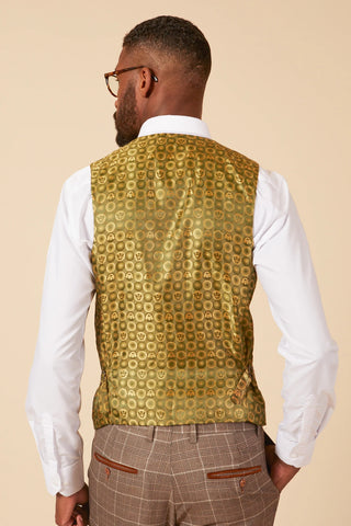 Marc Darcy Ray - Tan Check Three Piece Suit