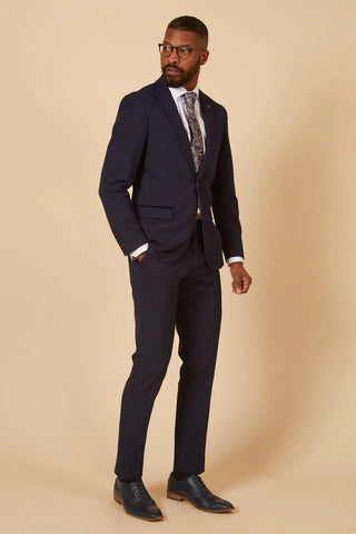 Marc Darcy Bromley Navy Check Two Piece Suit