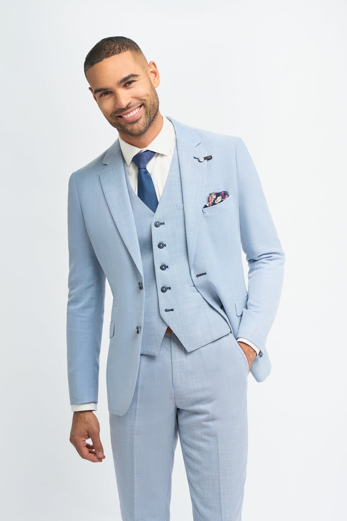 House of Cavani Miami - Sky Three Piece Suit
