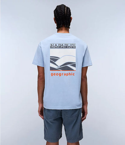 Napapijri Sovana Graphic T-Shirt Light Blue