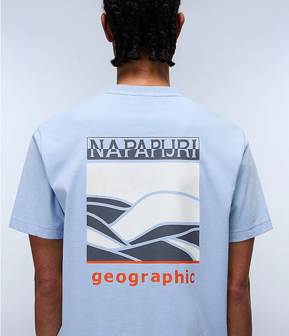 Napapijri Sovana Graphic T-Shirt Light Blue