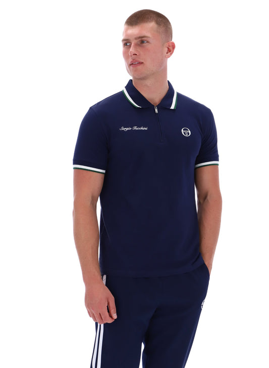 Sergio Tacchini Nanto Zip Polo Maritime Blue