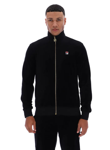 FILA Nero Velour Track Top – Black