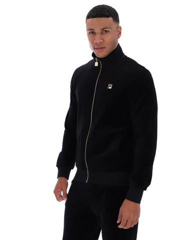 FILA Nero Velour Track Top – Black