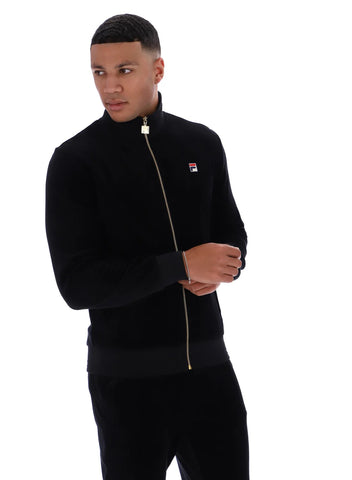 FILA Nero Velour Track Top – Black