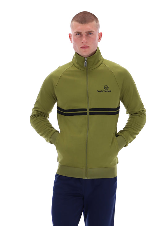 Sergio Tacchini New Dallas Track Top – Avocado / Black