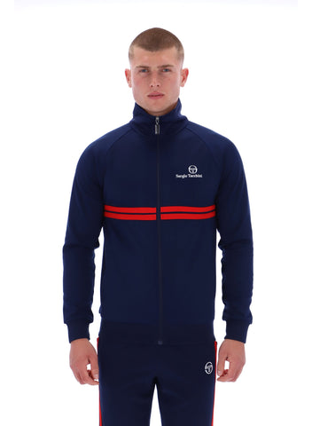 Sergio Tacchini New Dallas Track Top – Maritime Blue / Rush