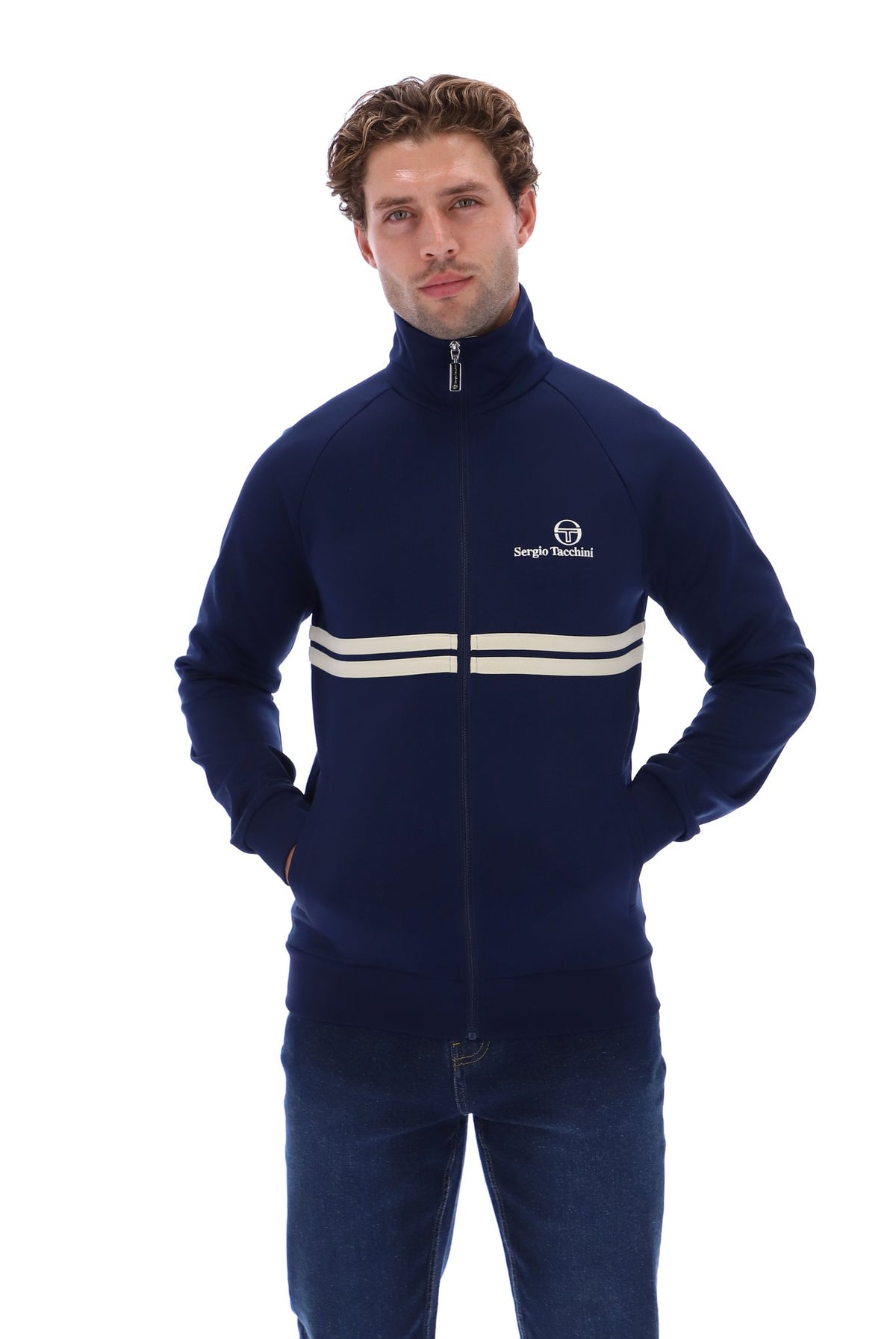 Sergio Tacchini Dallas Track Top – Maritime Blue/Peyote