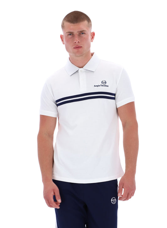 Sergio Tacchini Supermac Polo White / Maritime Blue