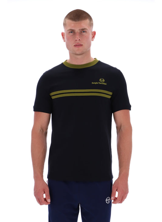 Sergio Tacchini Supermac T-Shirt – Black / Avocado