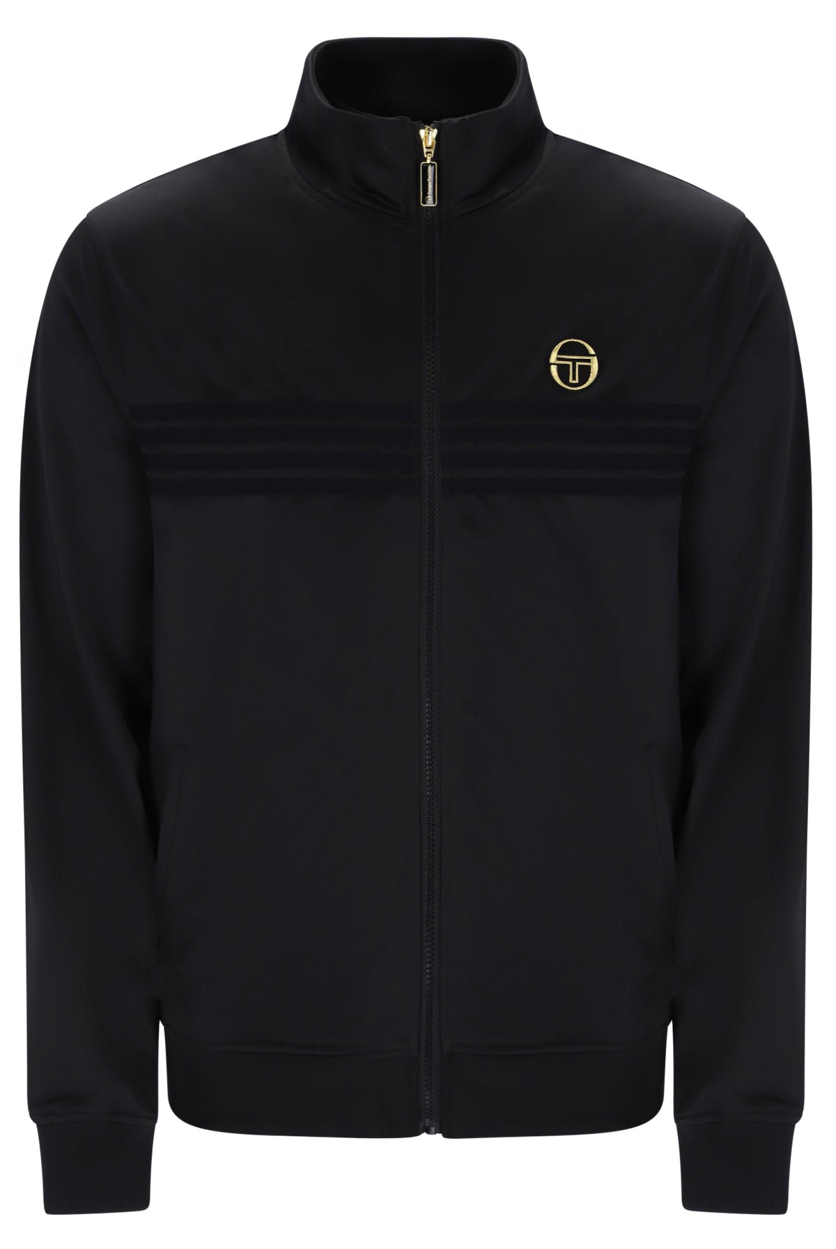 Sergio Tacchini Varena Track Top – Black/Gold Lurex