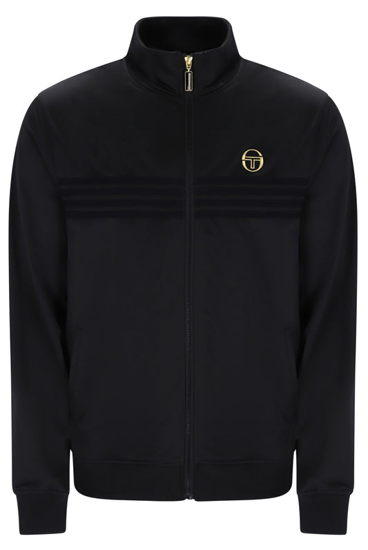 Sergio Tacchini Varena Track Top – Black/Gold Lurex