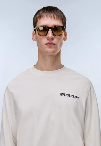 Napapijri Sol Long Sleeve T-Shirt – White Whisper