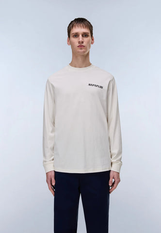 Napapijri Sol Long Sleeve T-Shirt – White Whisper