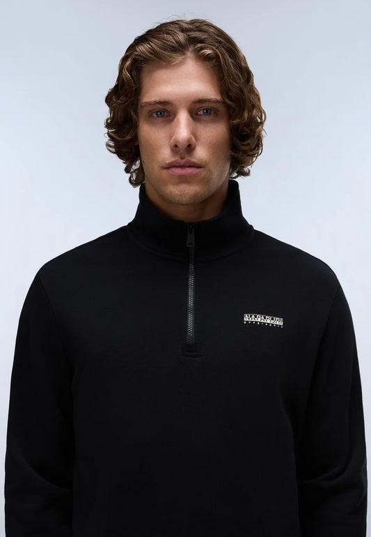 Napapijri Small Box Half-Zip Sweatshirt – Black