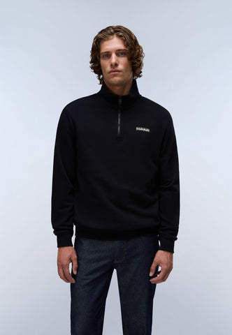 Napapijri Small Box Half-Zip Sweatshirt – Black